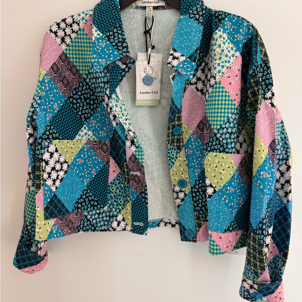 Another Girl UK Patchwork Jacket - XS Multicolor